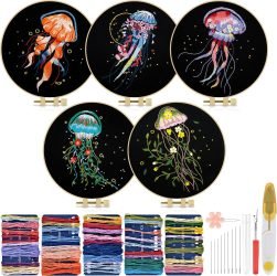 TINDTOP Jellyfish Embroidery Kit